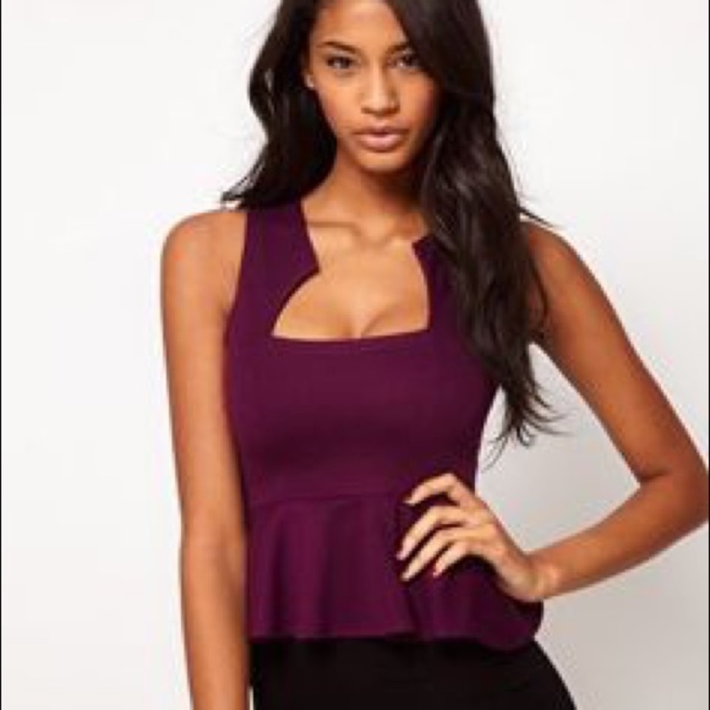 Oh my Love Purple Peplum Top